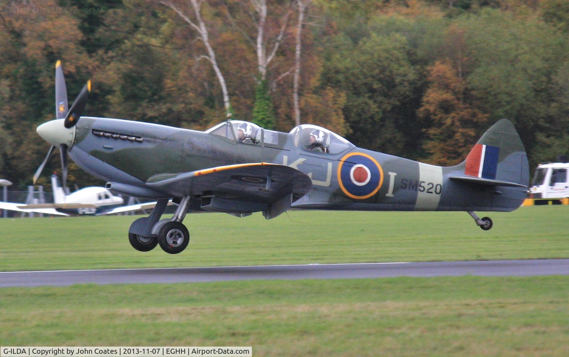 G-ILDA, 1944 Supermarine 509 Spitfire TR.IXc C/N CBAF.10164, One of several touch and goes.