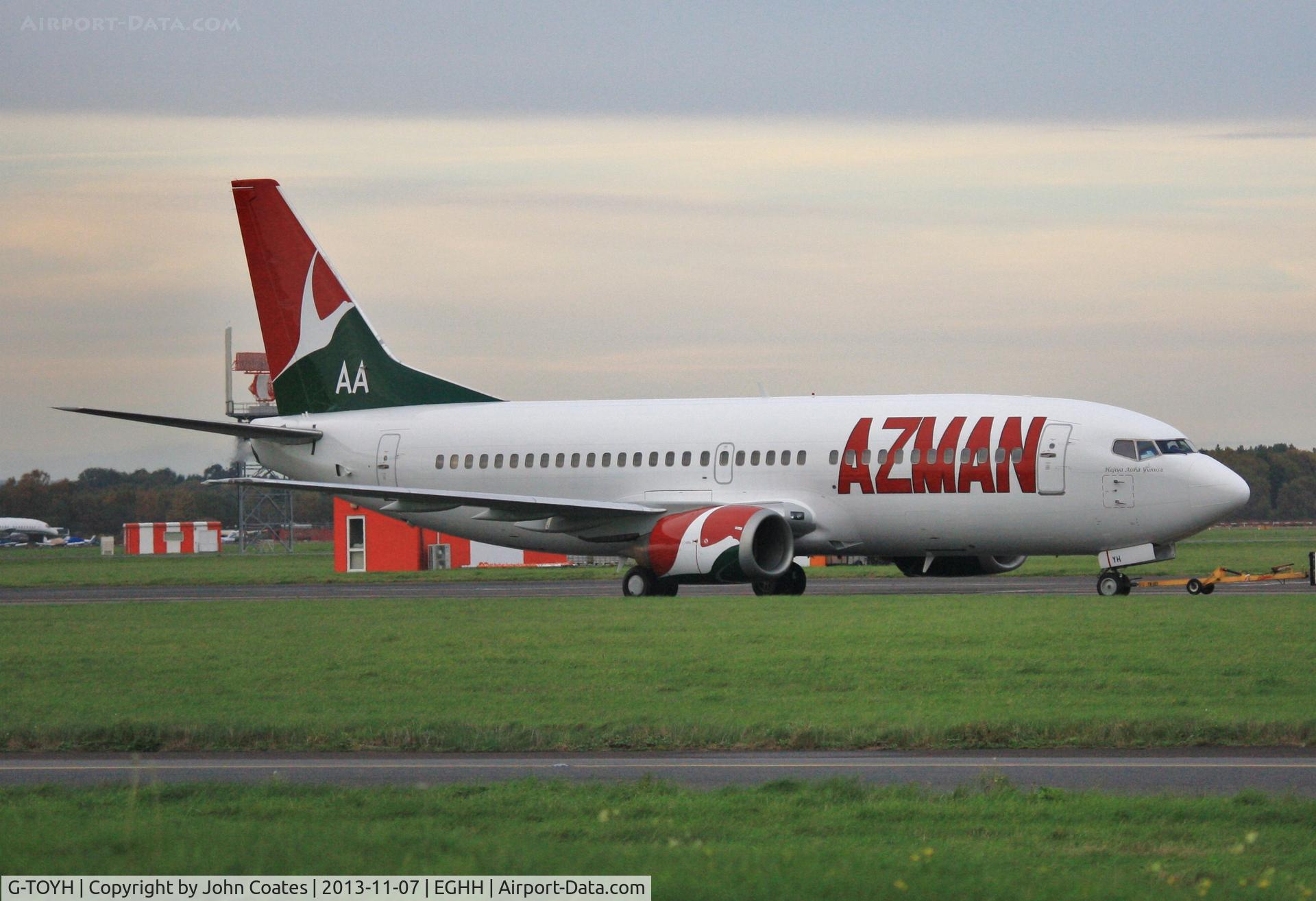 G-TOYH, 1998 Boeing 737-36N C/N 28570, Arriving from Norwich on pre-delivery visit