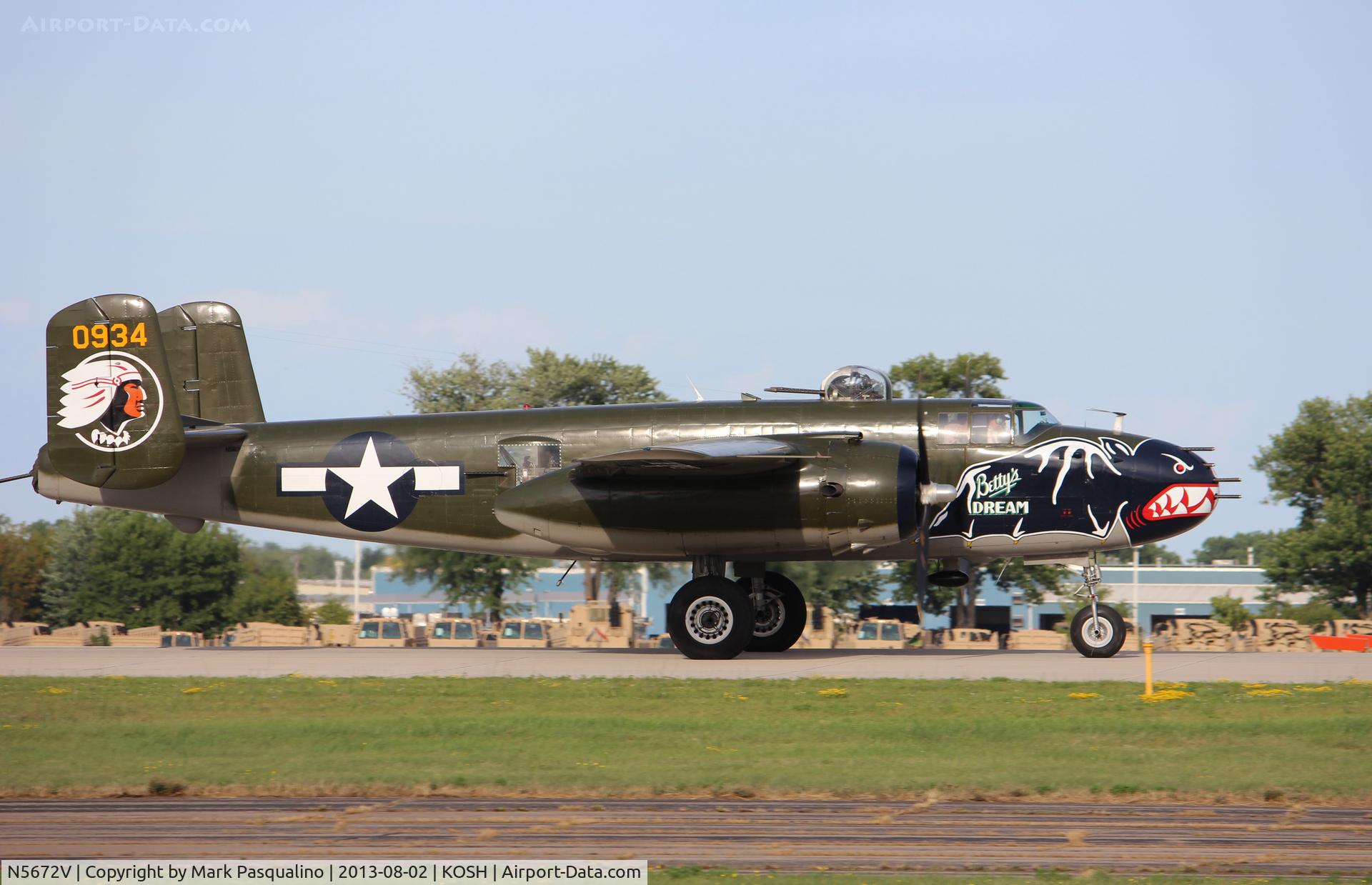 N5672V, 1945 North American B-25J Mitchell Mitchell C/N 108-47686, North American B-25J