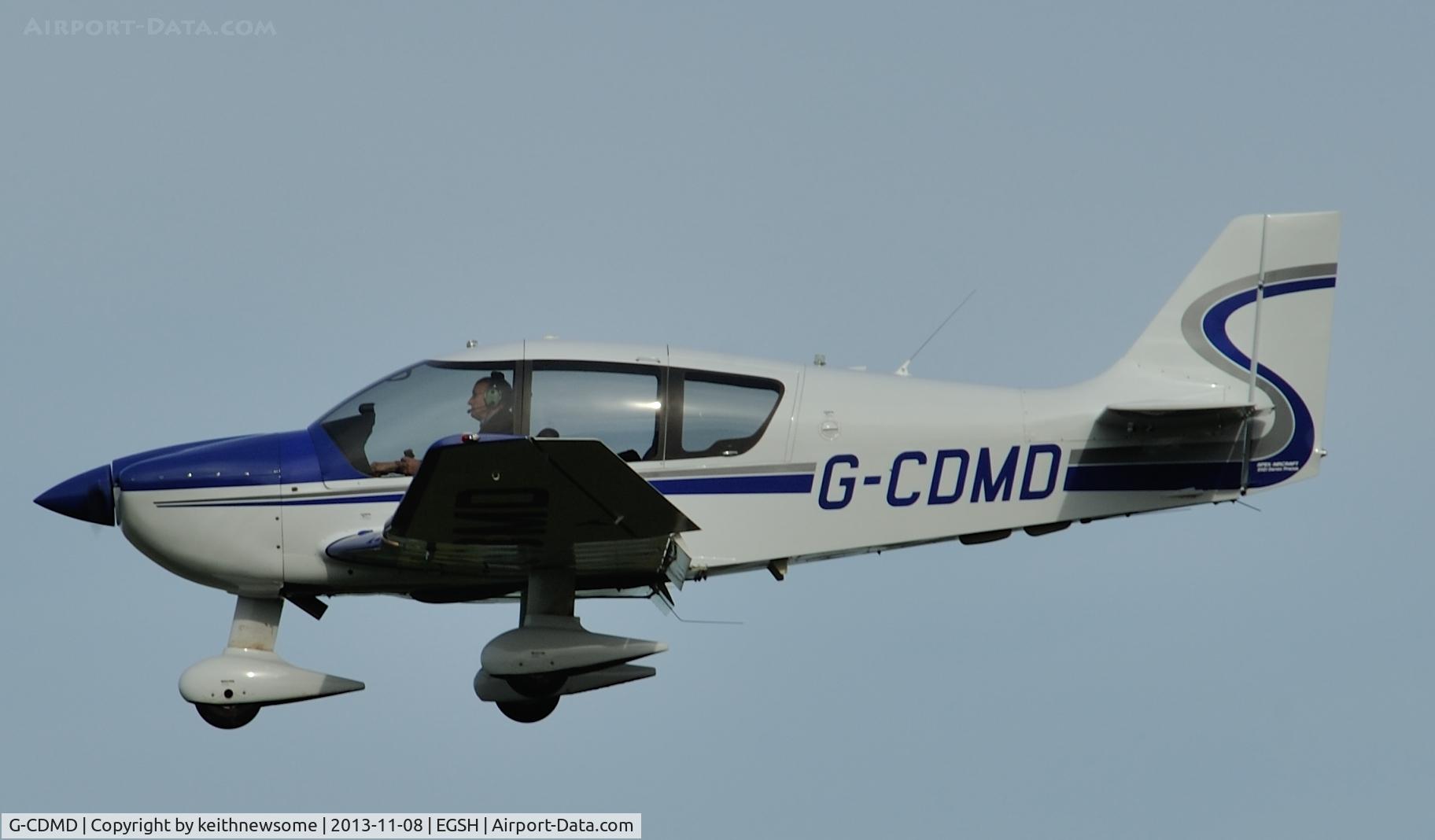 G-CDMD, 2005 Robin DR-400-500 President C/N 42, About to land onto runway 27.