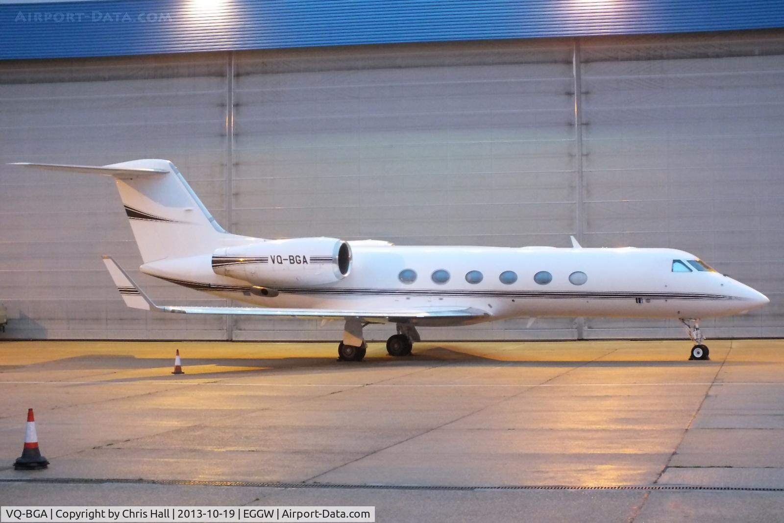 VQ-BGA, 2007 Gulfstream Aerospace GIV-X C/N 4092, parked at Luton