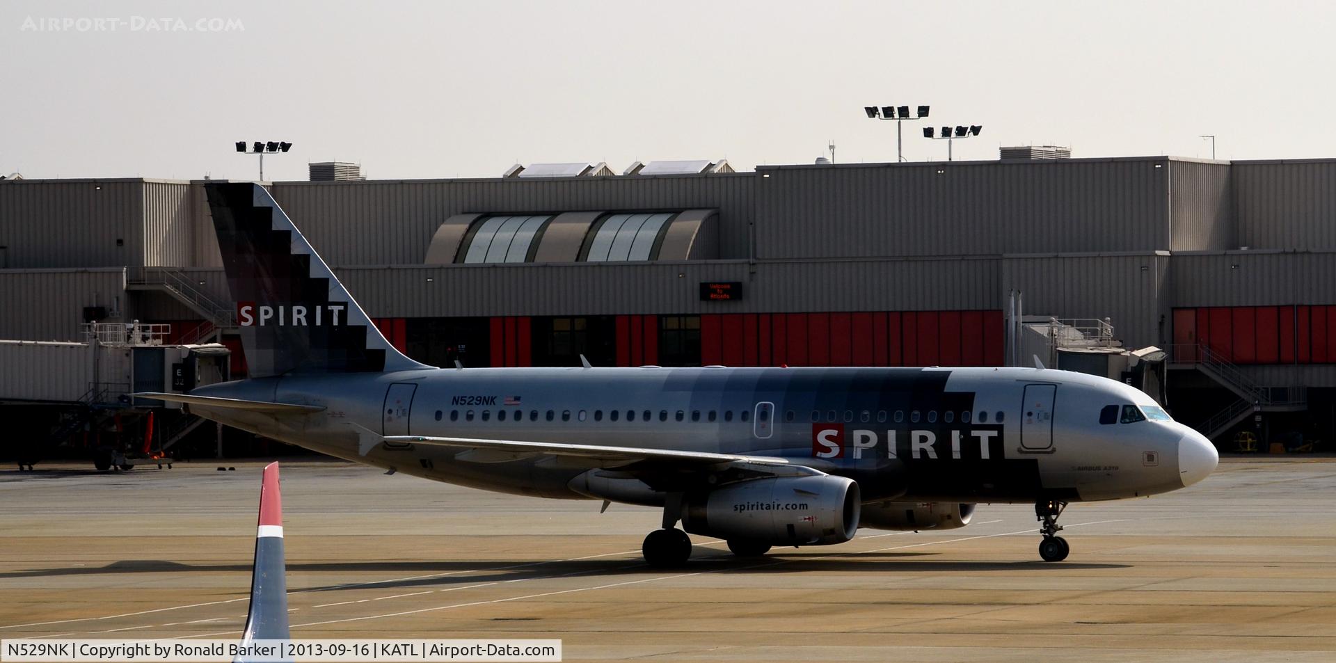 N529NK, 2007 Airbus A319-132 C/N 3007, Taxi Atlanta