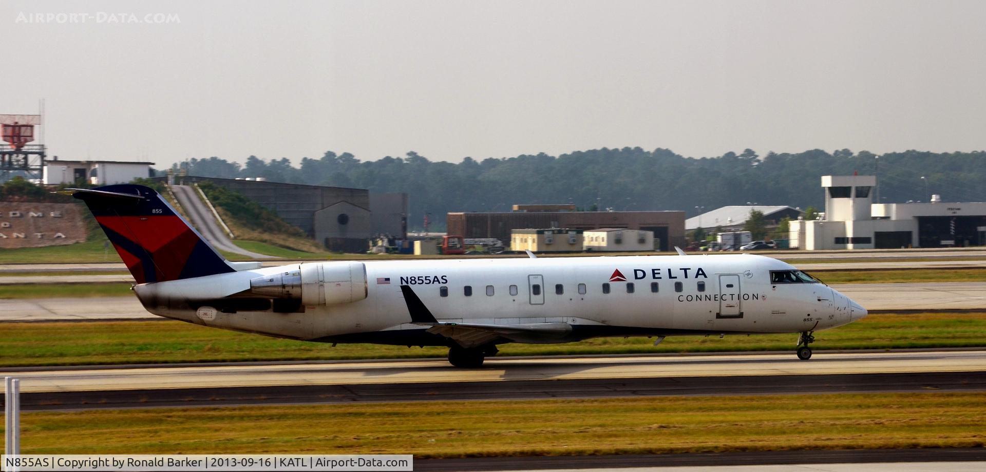 N855AS, 2000 Bombardier CRJ-200ER (CL-600-2B19) C/N 7395, Atlanta