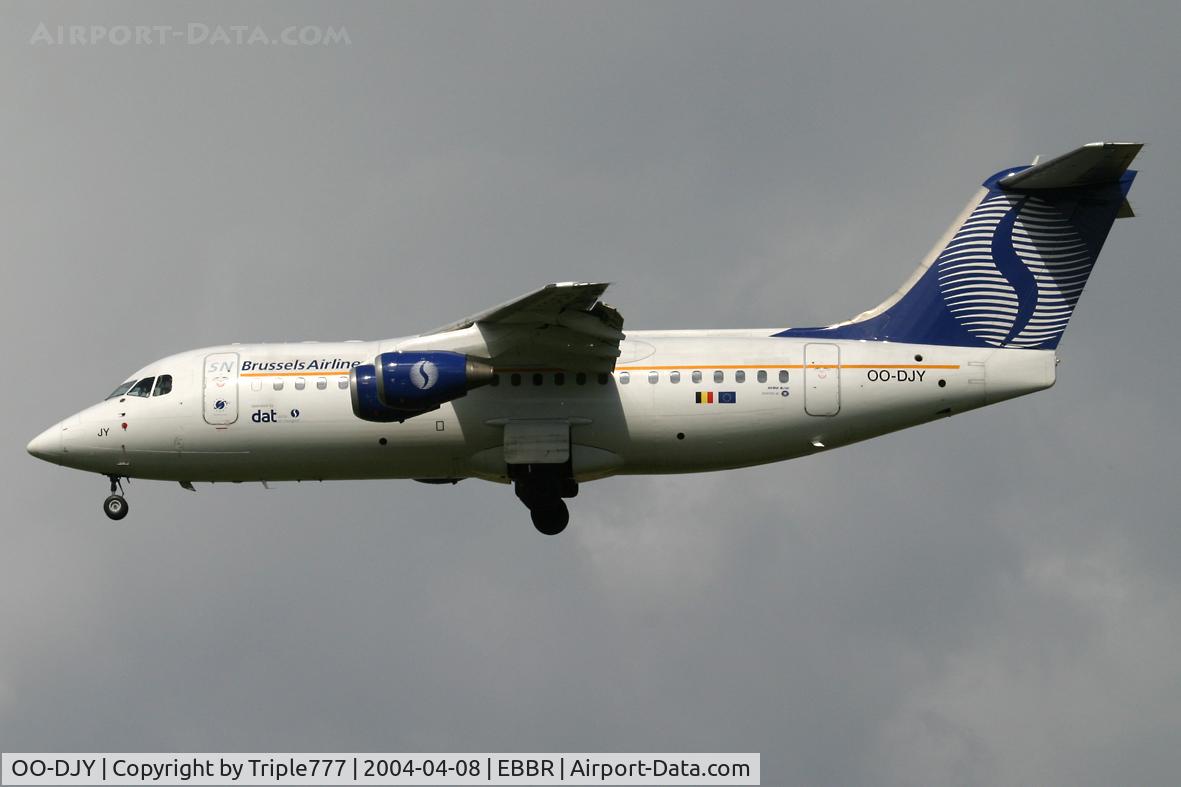 OO-DJY, 1997 British Aerospace Avro 146-RJ85 C/N E.2302, SN Brussels Airlines
