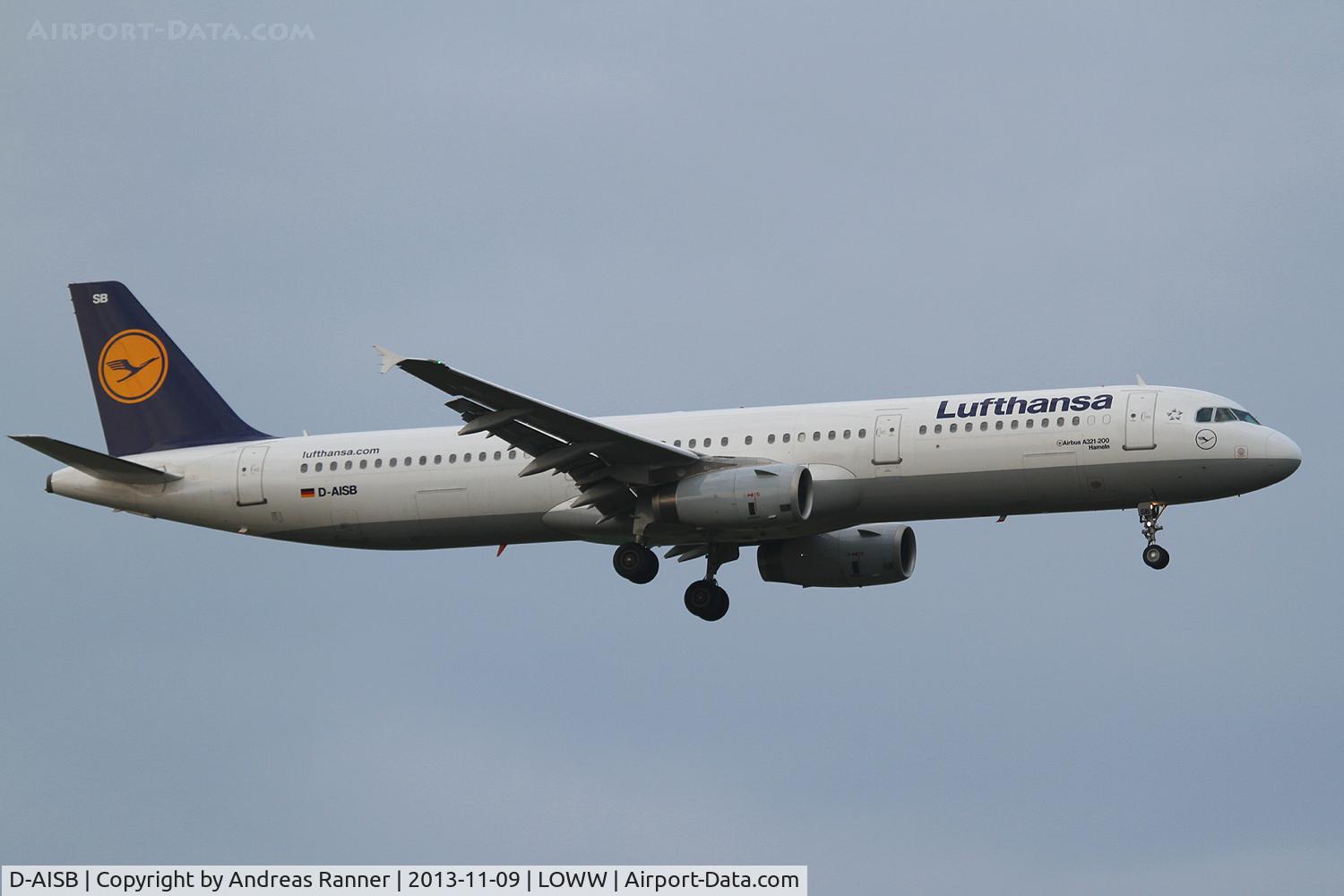 D-AISB, 1999 Airbus A321-231 C/N 1080, Lufthansa Airbus A321