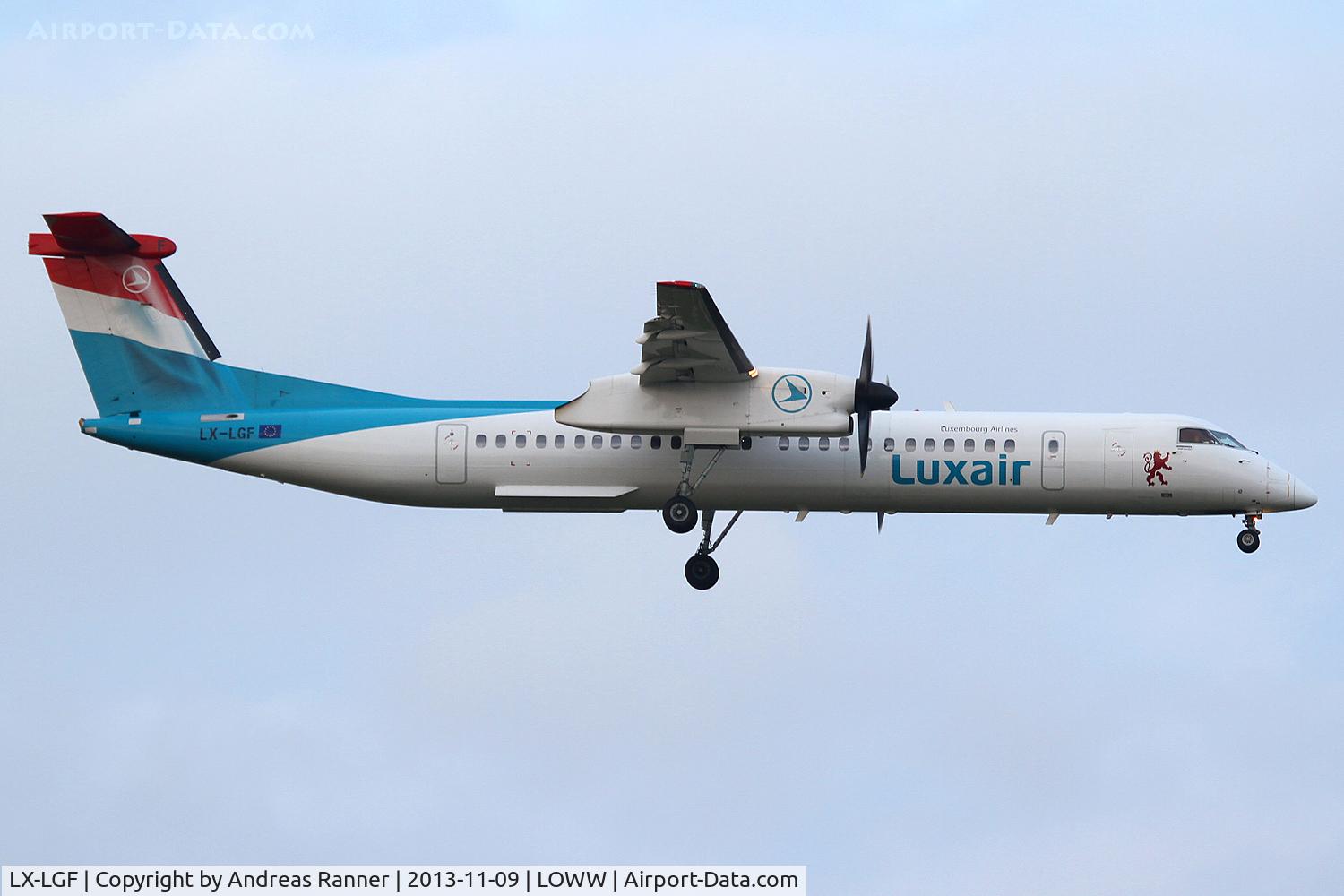 LX-LGF, 2011 De Havilland Canada DHC-8-402Q Dash 8 C/N 4349, Luxair DHC-8