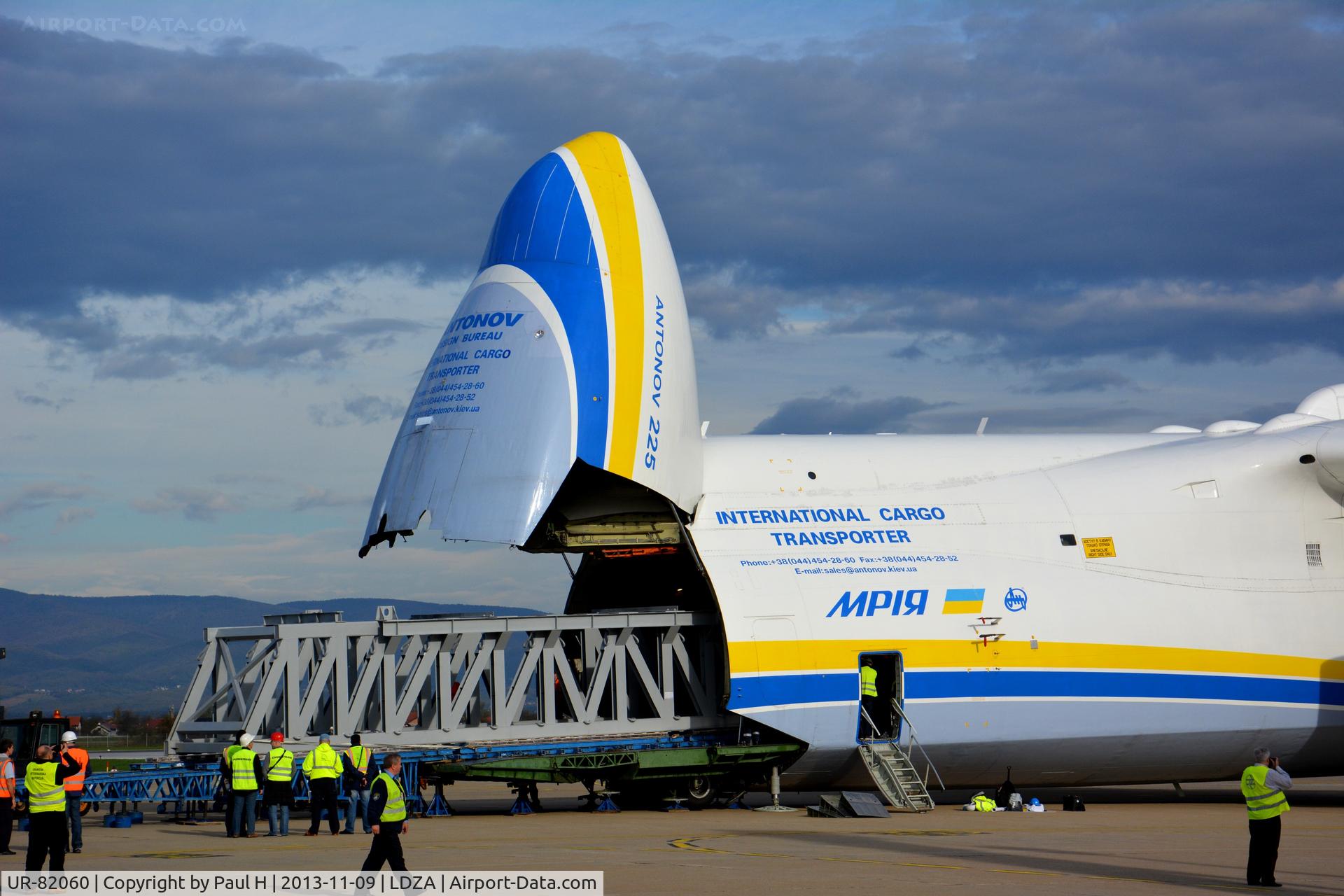 UR-82060, 1988 Antonov An-225 Mriya C/N 19530503763, Nose flapped up