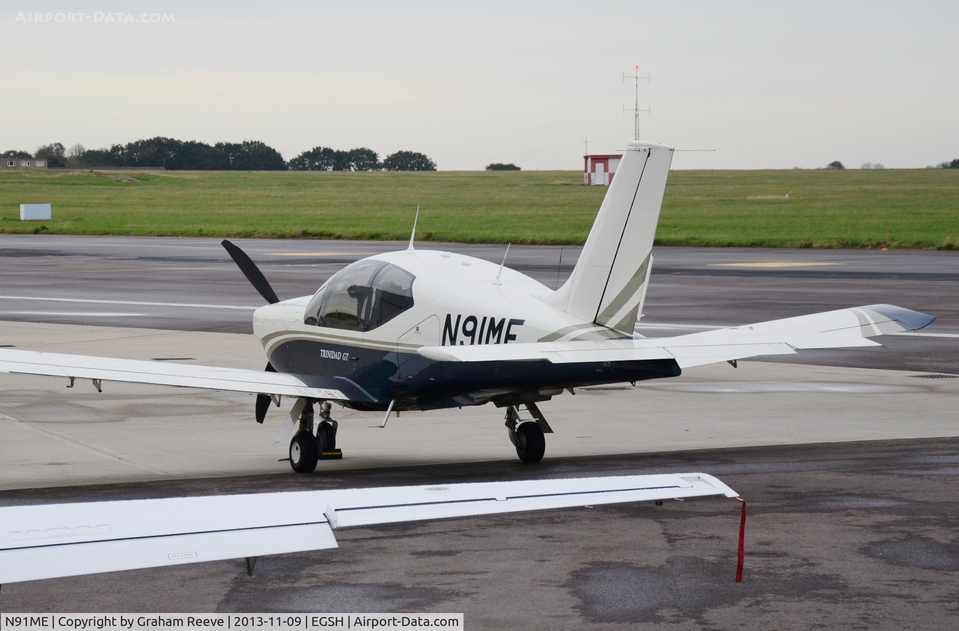 N91ME, Socata TB-20 Trinidad C/N 2152, Parked at Norwich.