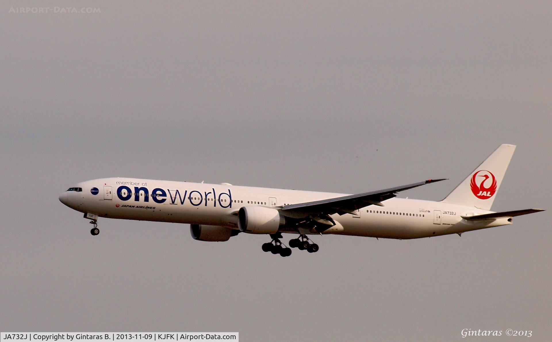 JA732J, 2002 Boeing 777-346/ER C/N 32430, Going to a landing on 31L @ JFK