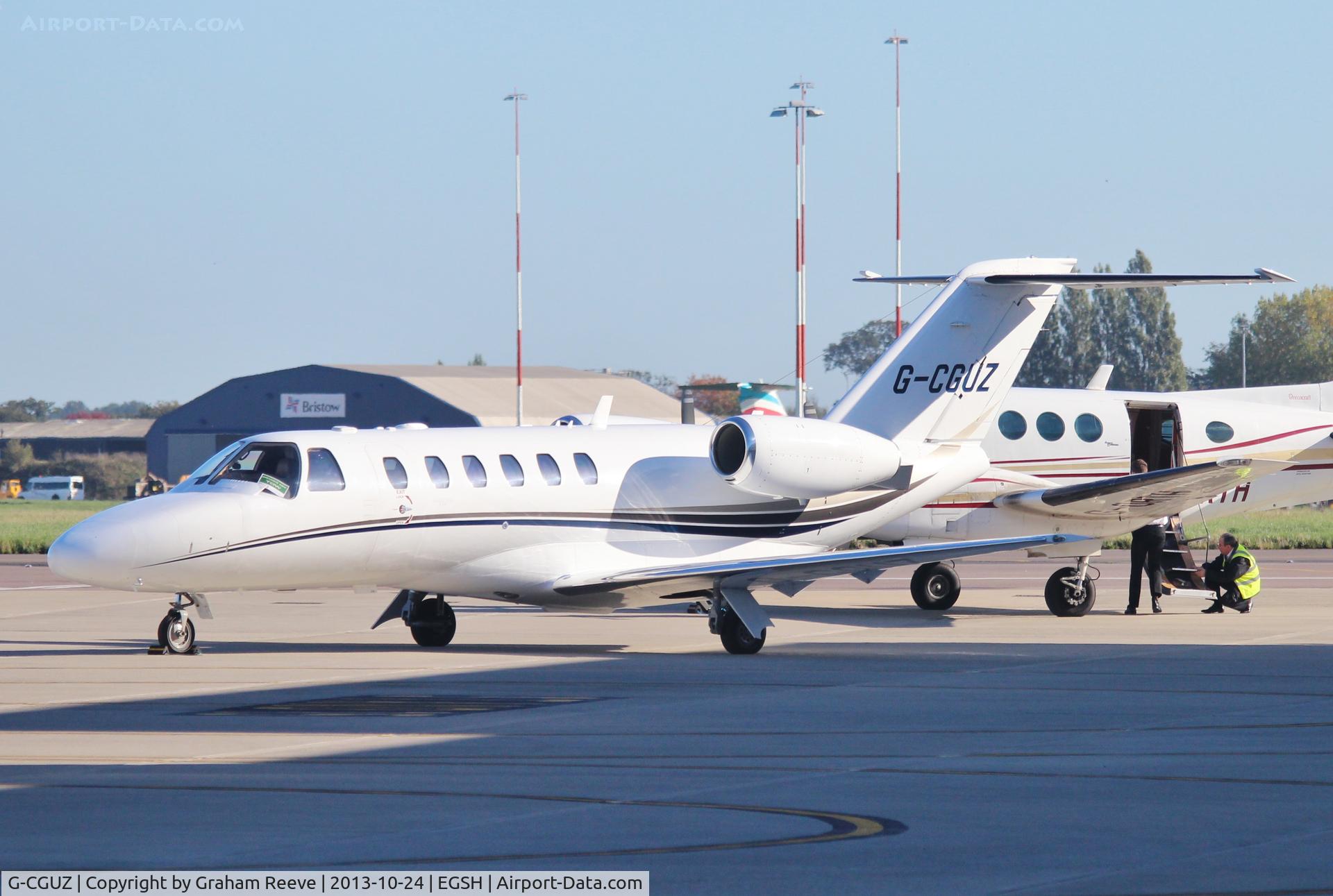 G-CGUZ, 2011 Cessna 525A  Citation CJ2+ C/N 525A-0473, Parked at Norwich.