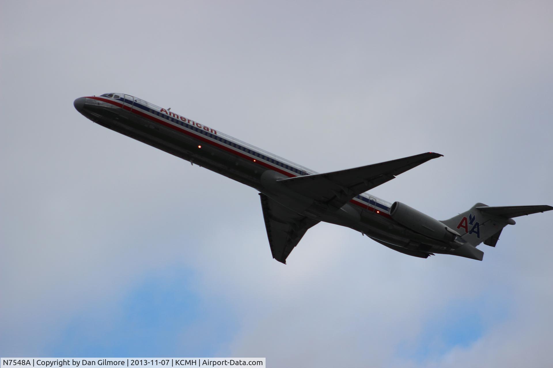 N7548A, 1991 McDonnell Douglas MD-82 (DC-9-82) C/N 53030, Photo shot at Columbus Ohio (KCMH) on 11/7/2013