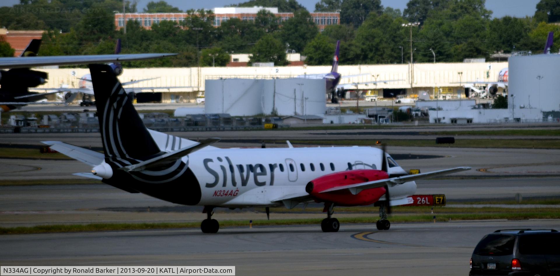 N334AG, 1998 Saab 340B C/N 340B-434, Taxi Atlanta