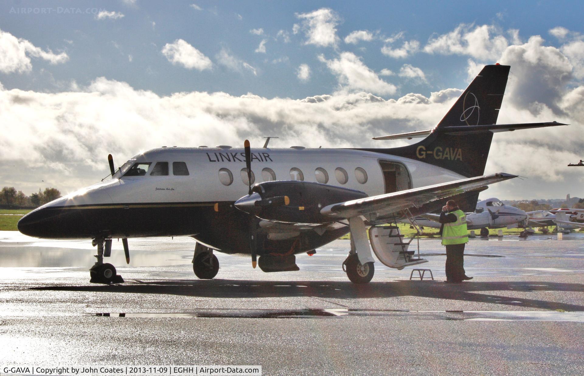 G-GAVA, 1987 British Aerospace BAe-3112 Jetstream 31 C/N 785, Visiting signatures on a stormy day.