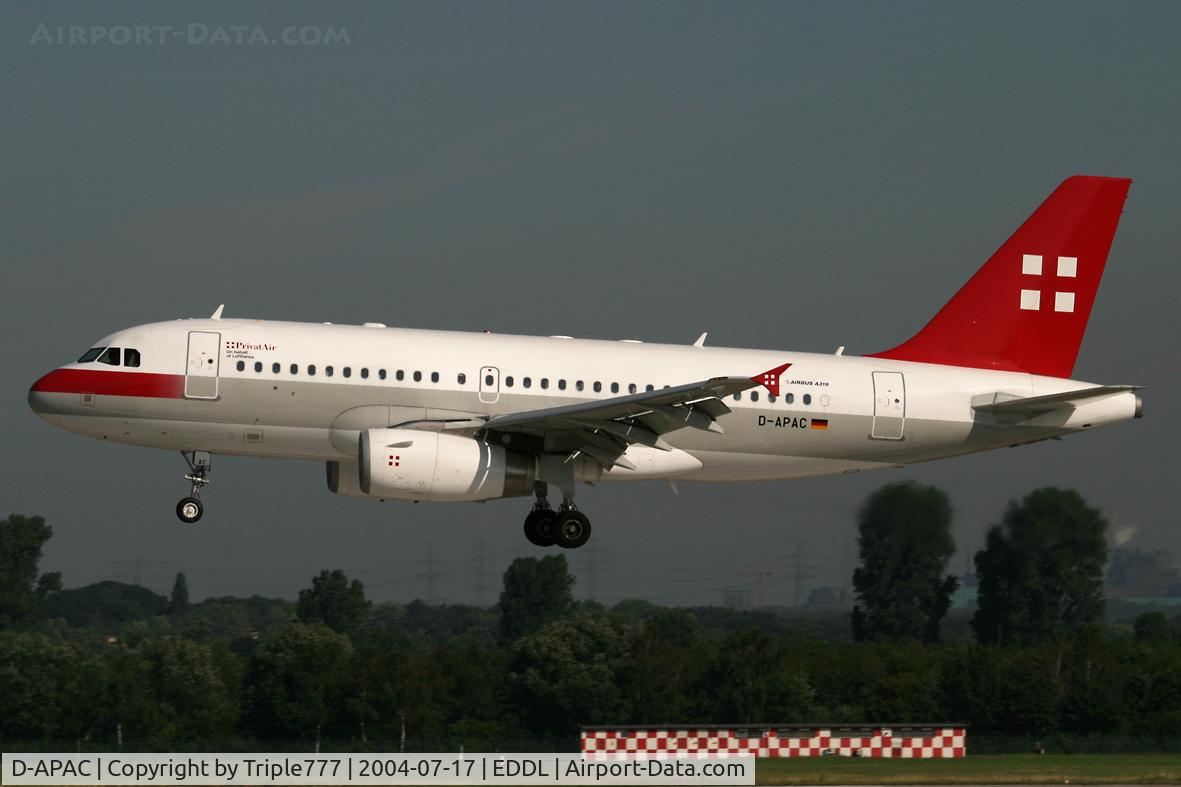 D-APAC, 2002 Airbus A319-133LR C/N 1727, Privat Air
