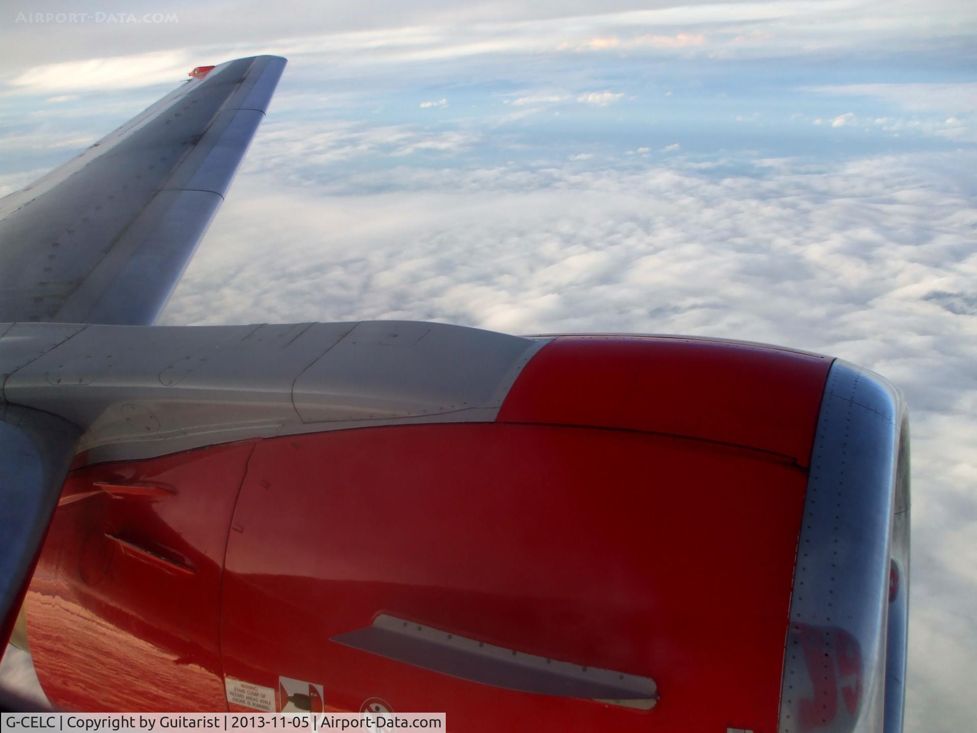 G-CELC, 1987 Boeing 737-33A C/N 23831, Funny routing out of FAO, this is somewhere over the Atlantic