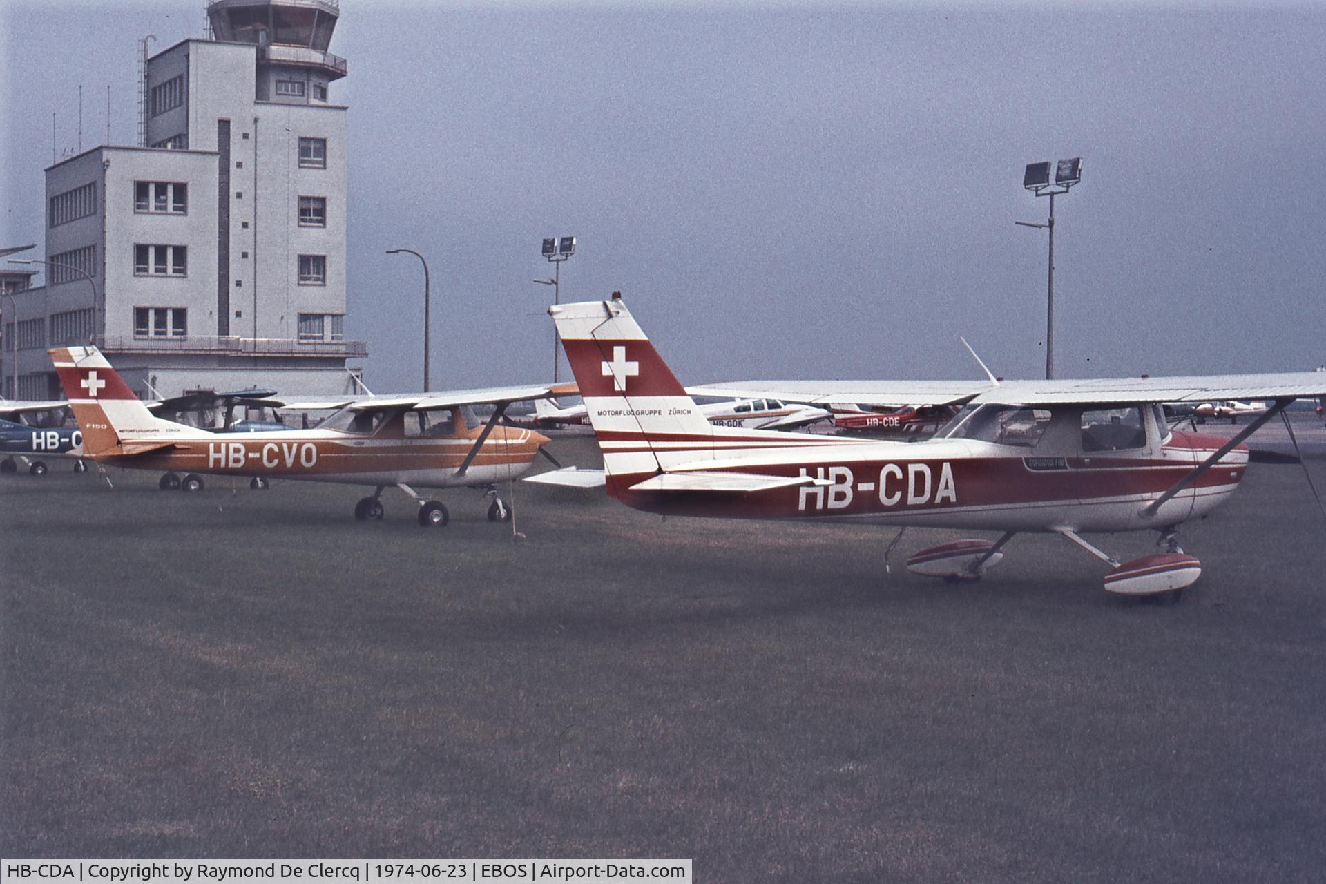 HB-CDA, 1972 Reims F150L C/N 0775, Ostend Airport, 23-6-74.