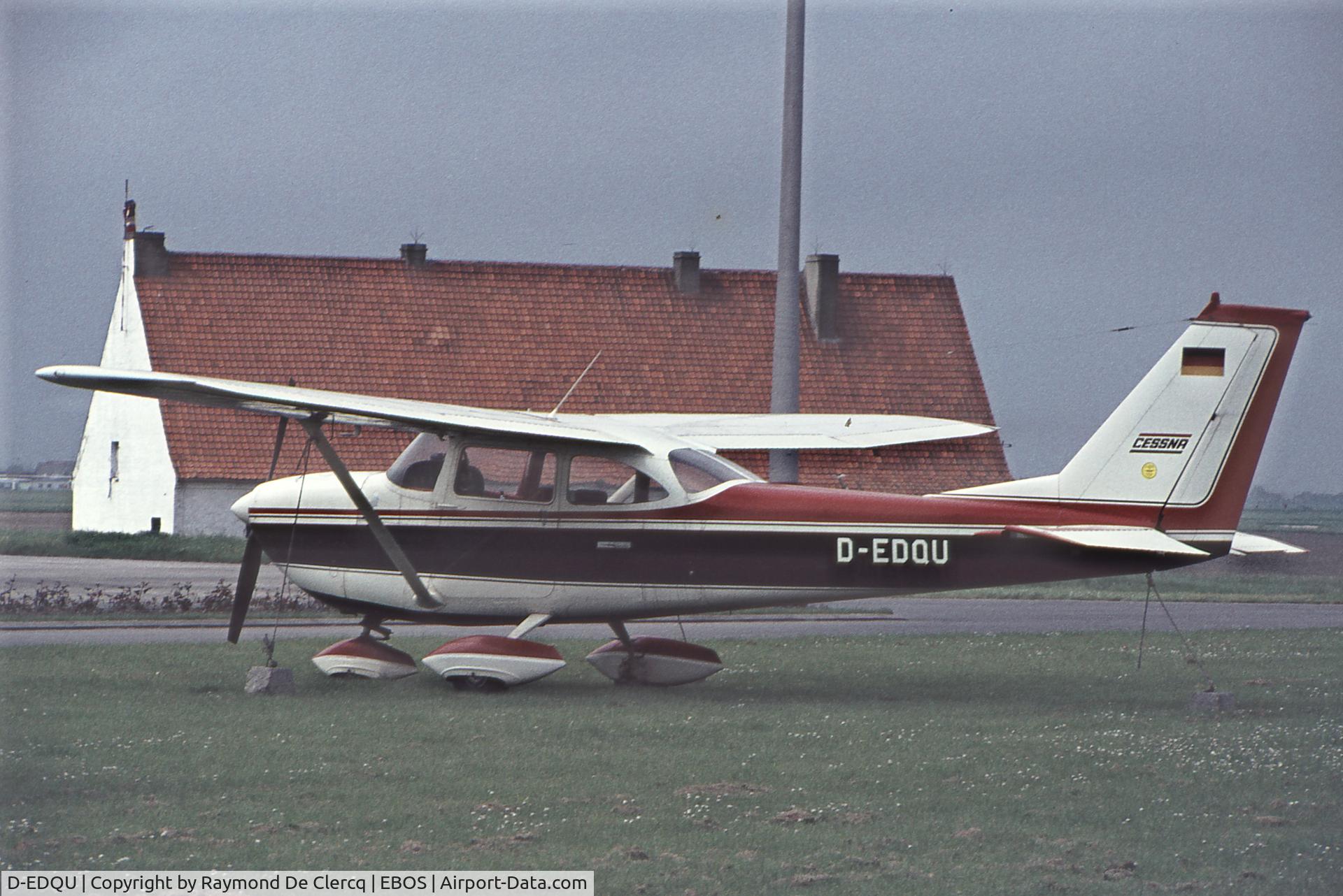 D-EDQU, Cessna FR172E Reims Rocket C/N FR17200060, Ostend Airport, mid-seventies.