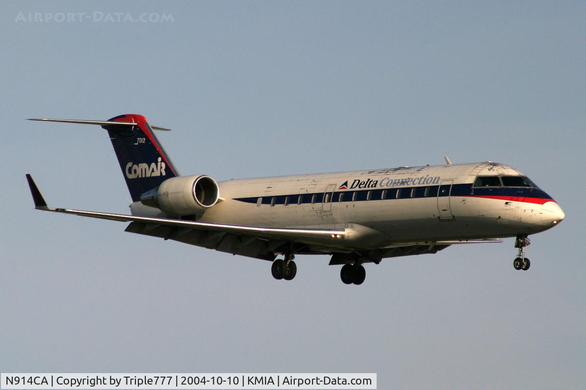 N914CA, 1993 Canadair CRJ-100ER (CL-600-2B19) C/N 7012, Delta Connection