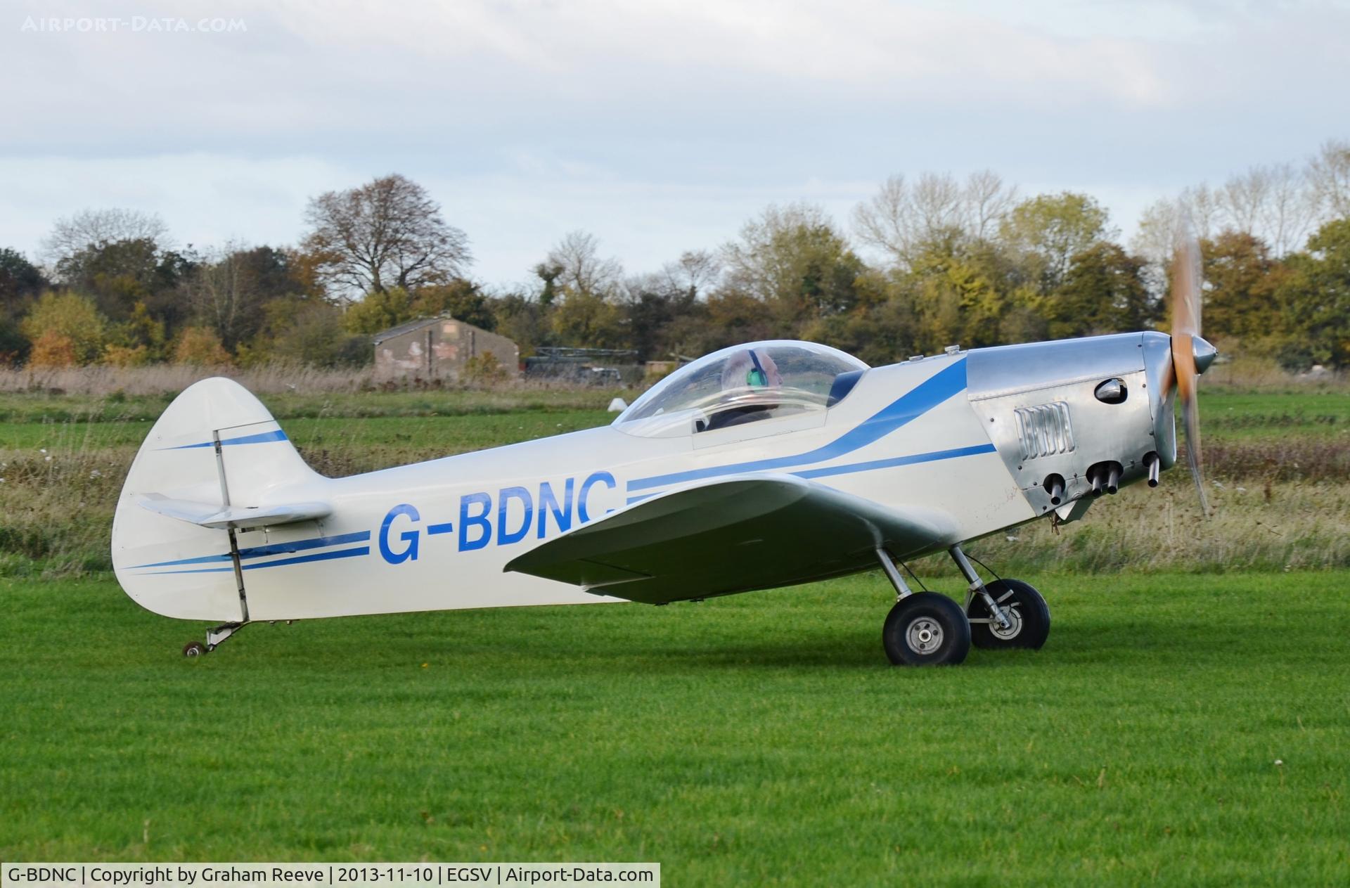 G-BDNC, 1984 Taylor JT-1 Monoplane C/N PFA 1454, Just landed at Old Buckenham..