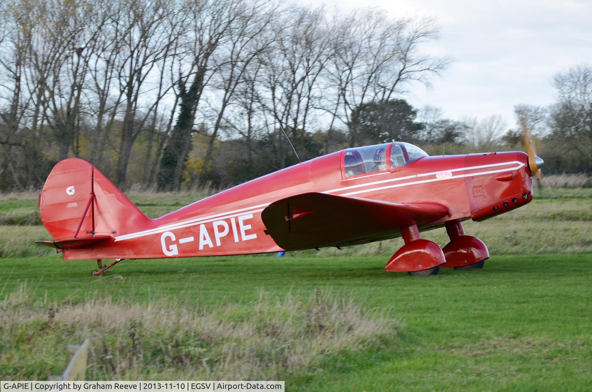 G-APIE, 1958 Tipsy Belfair C/N 535, Just landed.