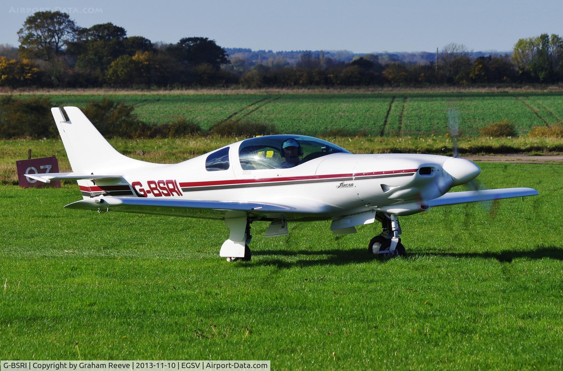 G-BSRI, 1992 Lancair 235 C/N PFA 191-11467, Just landed.