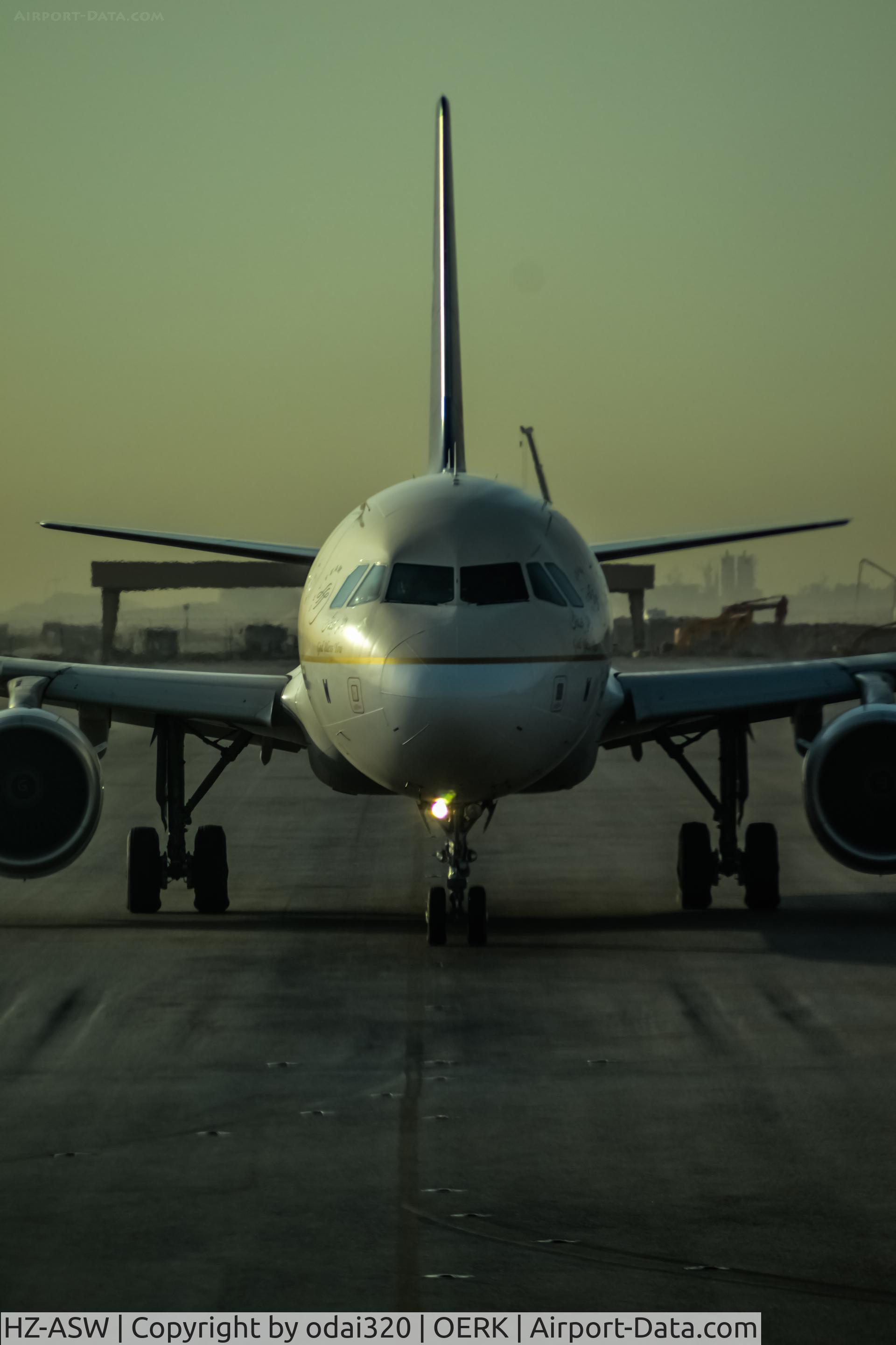 HZ-ASW, 2013 Airbus A321-211 C/N 5549, Airplane Early takeoff from Riyadh ( OERK ) to ( OEJN )