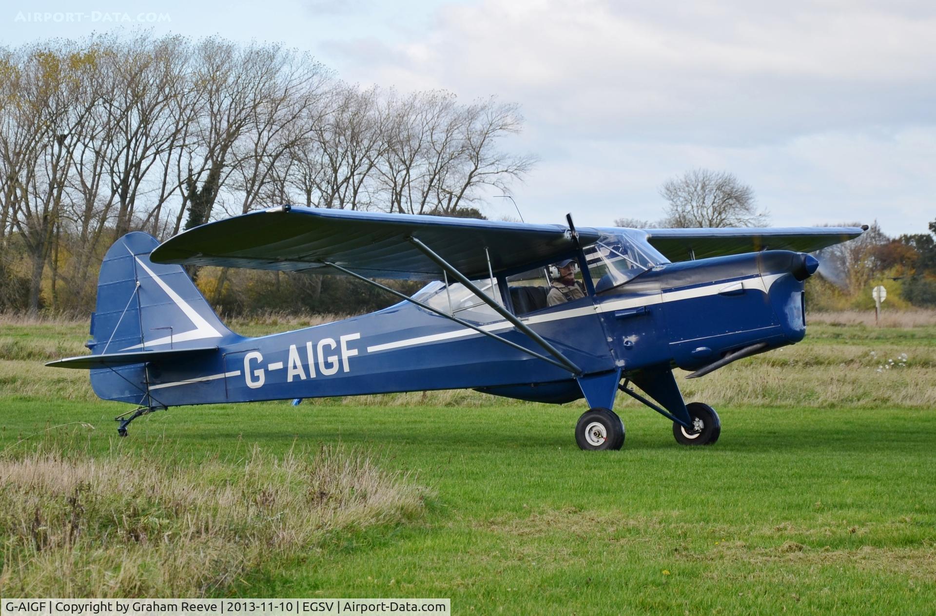G-AIGF, 1946 Auster J-1N Alpha C/N 2188, Just landed.