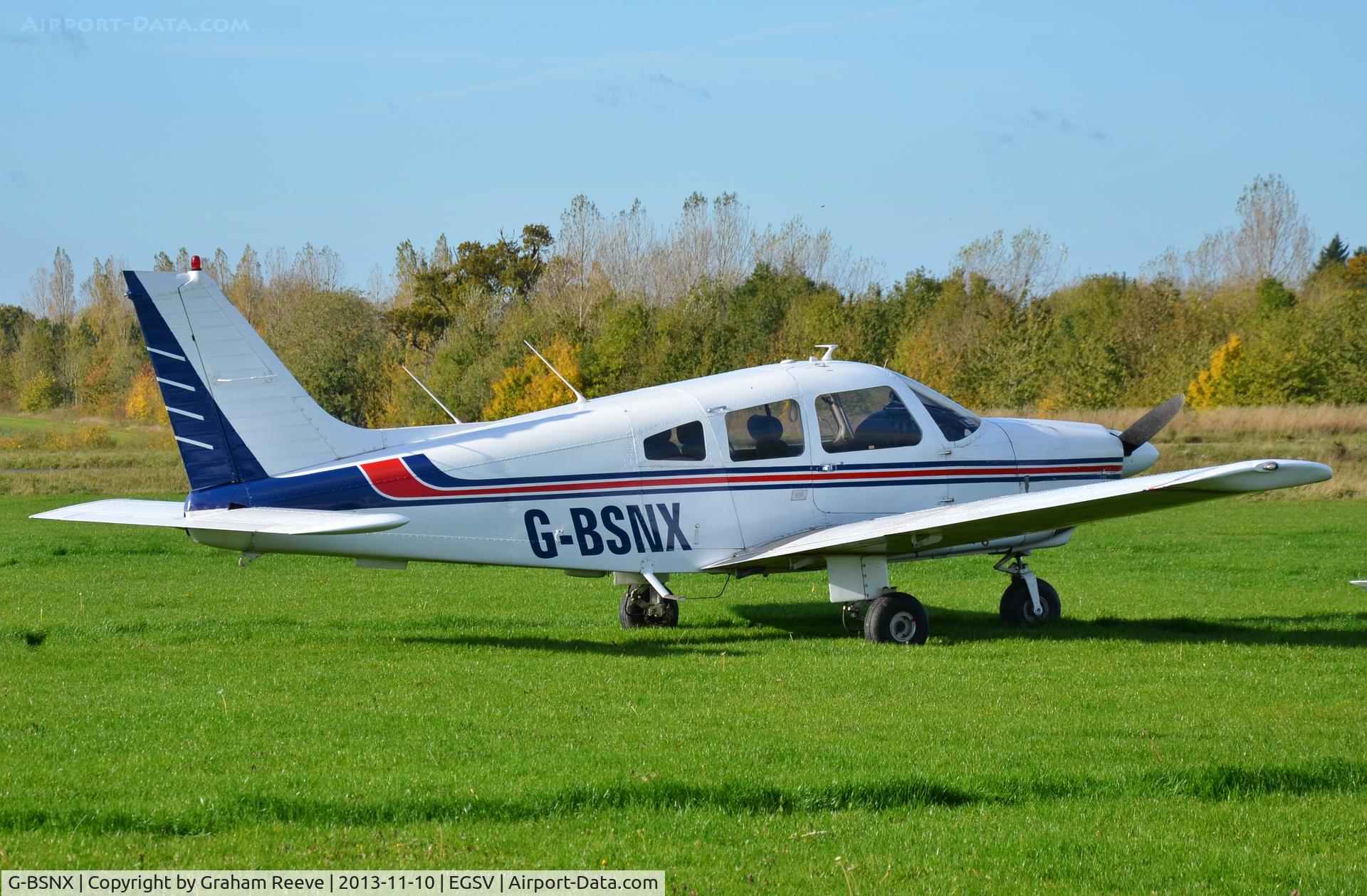 G-BSNX, 1979 Piper PA-28-181 Cherokee Archer II C/N 28-7990311, Parked at Old Buckenham.