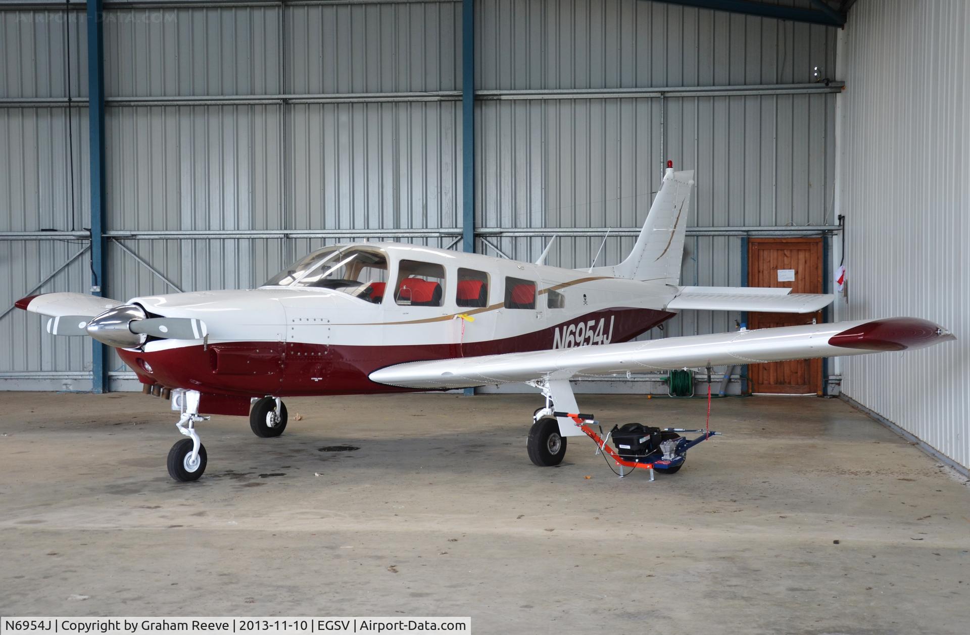 N6954J, 1976 Piper PA-32R-300 Cherokee Lance C/N 32R-7680394, Parked at Old Buckenham.
