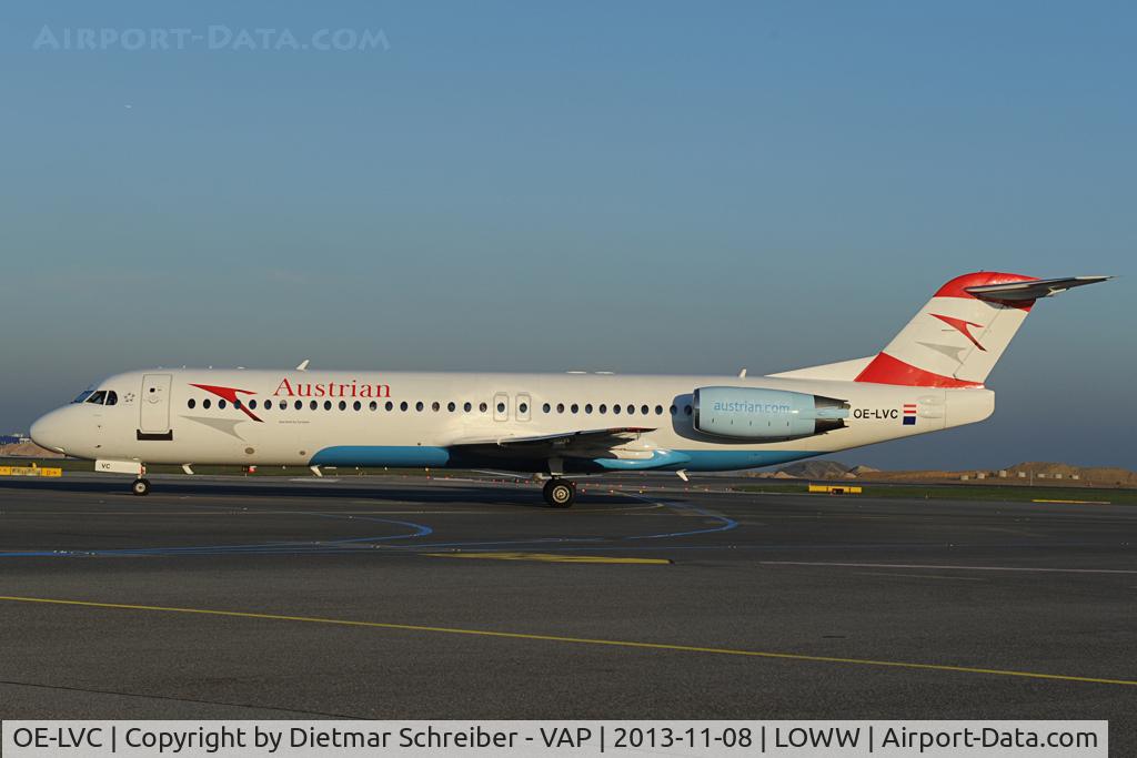 OE-LVC, 1993 Fokker 100 (F-28-0100) C/N 11446, Austrian Airlines Fokker 100