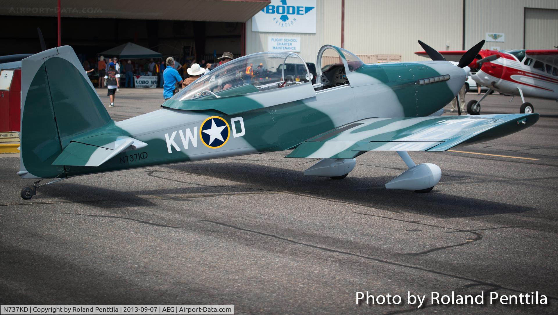 N737KD, 2007 Vans RV-8 C/N 81504, seen at Double Eagle II at the 2013 EAA Chapter 179 Fly-in