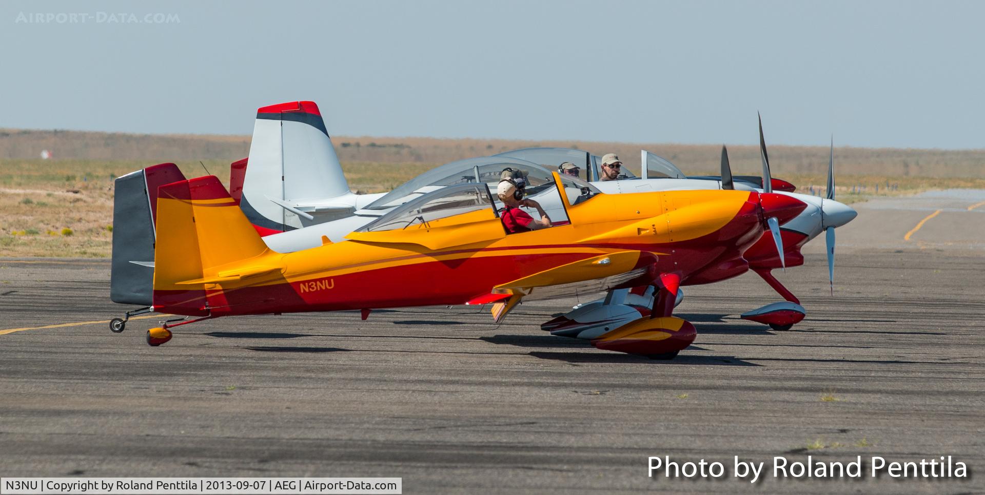 N3NU, Vans RV-3B C/N 11429, 3NU sits on the taxiway with other planes of the Chili Flight demonstration team.