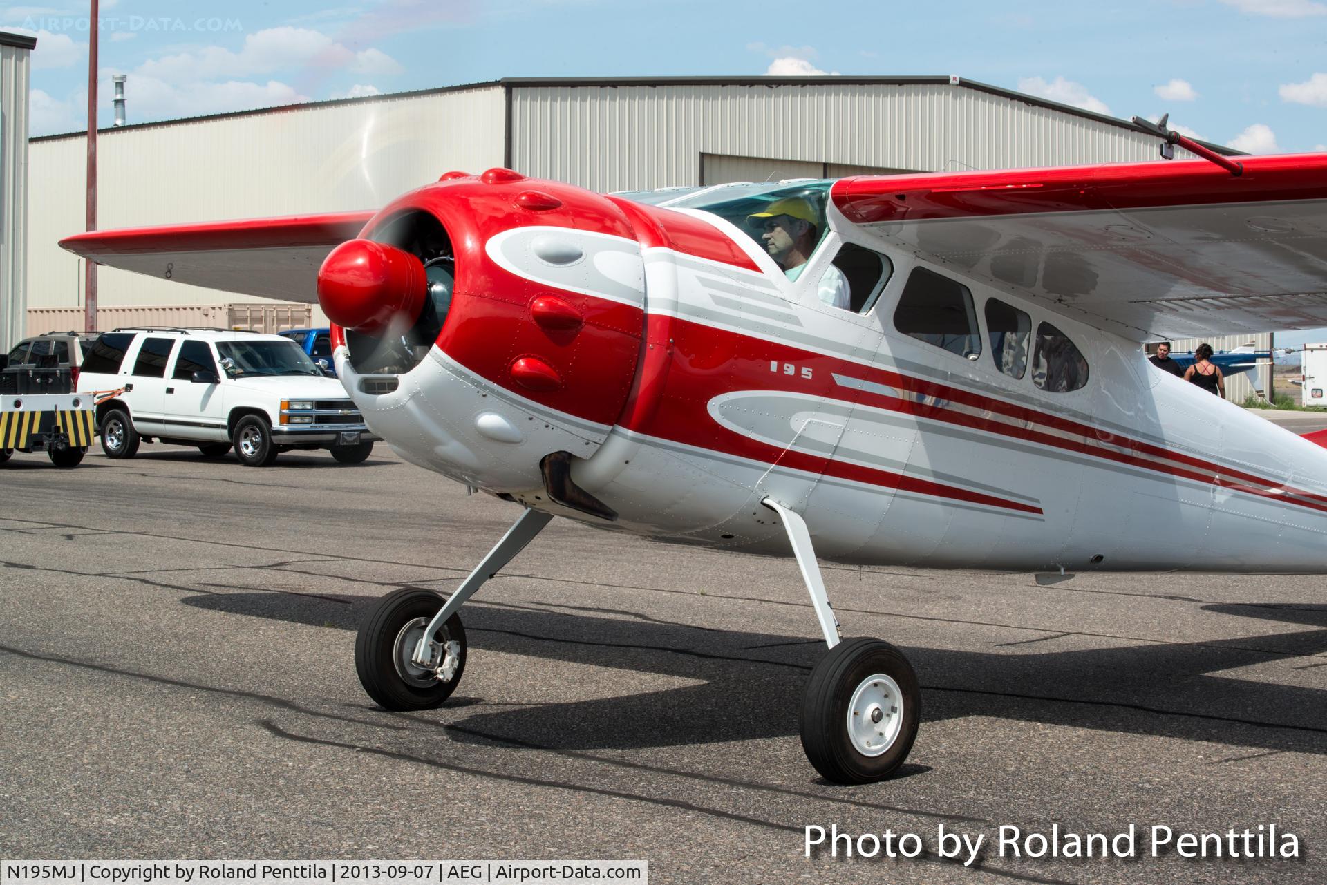 N195MJ, 1952 Cessna 195 C/N 7882, owner:  Roald Lutz of Sandia Park, New Mexico