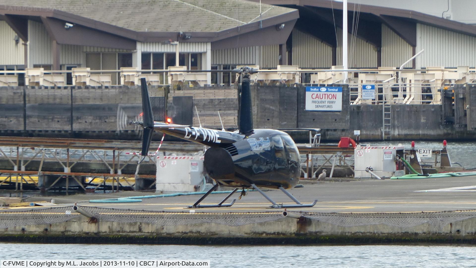 C-FVME, 2004 Robinson R44 II C/N 10562, Sky Helicopters landed at Vancouver Harbour Heliport.
