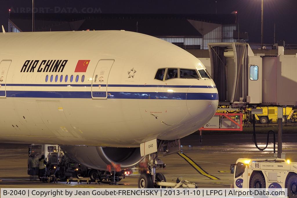 B-2040, 2013 Boeing 777-39L/ER C/N 38680, CA 934: Charles De Gaulle, Paris - Capital, Beijing
