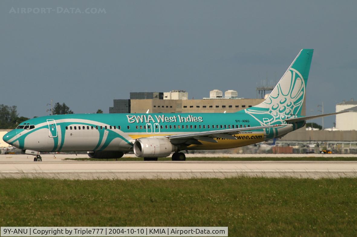 9Y-ANU, 2000 Boeing 737-8Q8 C/N 28235, BWIA West Indies
