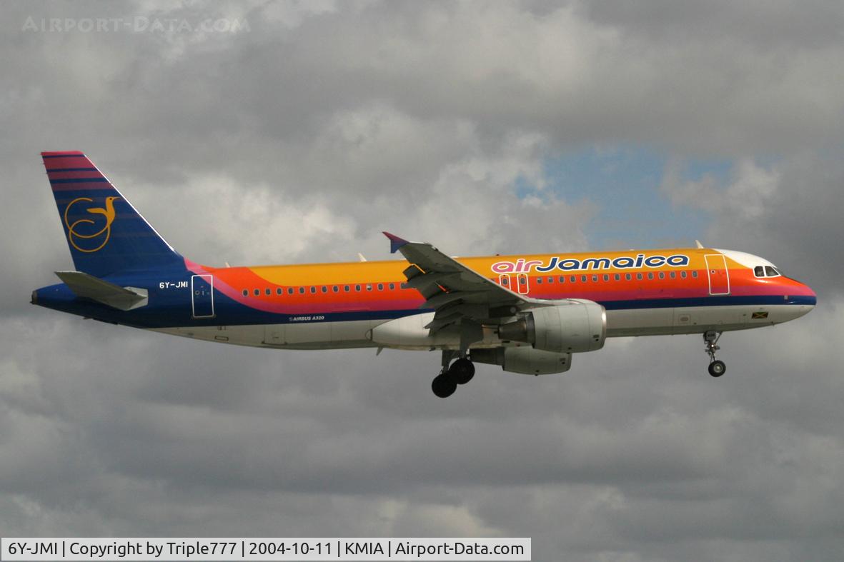 6Y-JMI, 2002 Airbus A320-214 C/N 1747, Air Jamaica