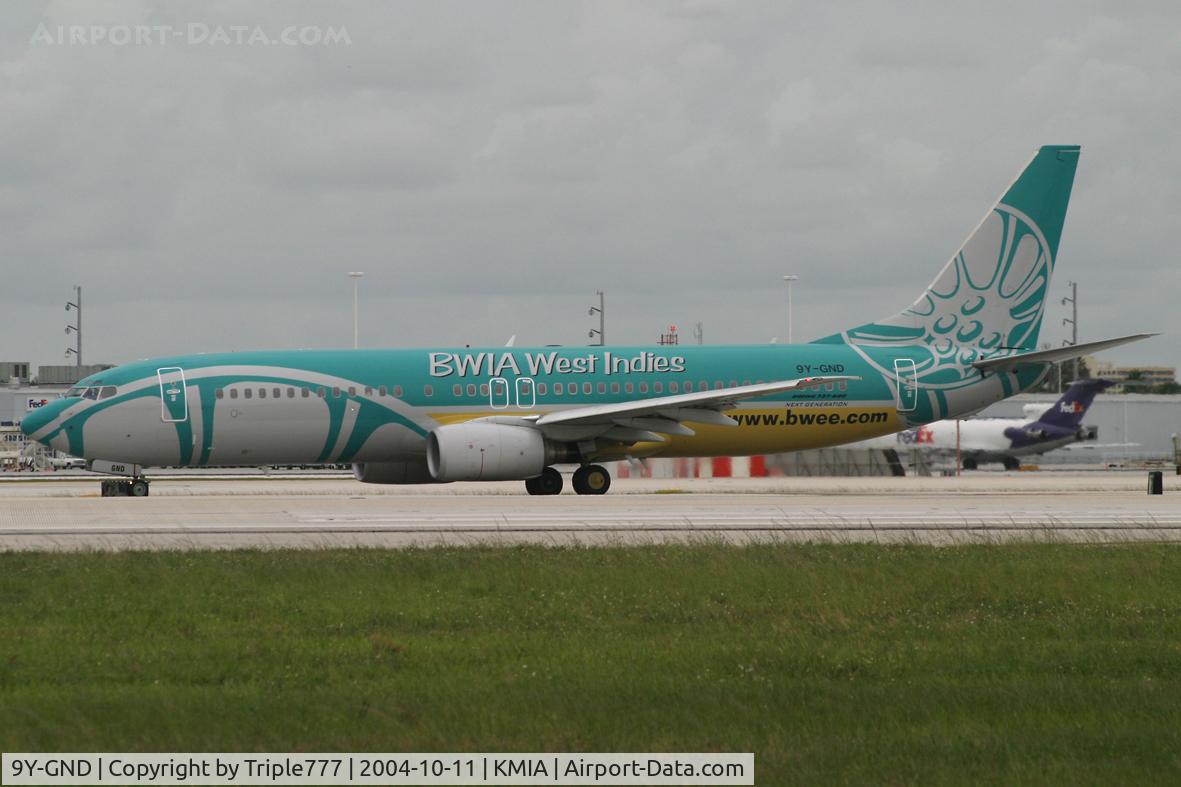 9Y-GND, 2002 Boeing 737-86N C/N 33419, BWIA West Indies
