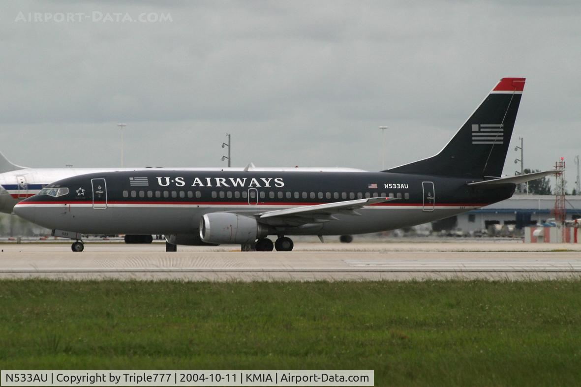 N533AU, 1989 Boeing 737-3B7 C/N 24515, US Airways