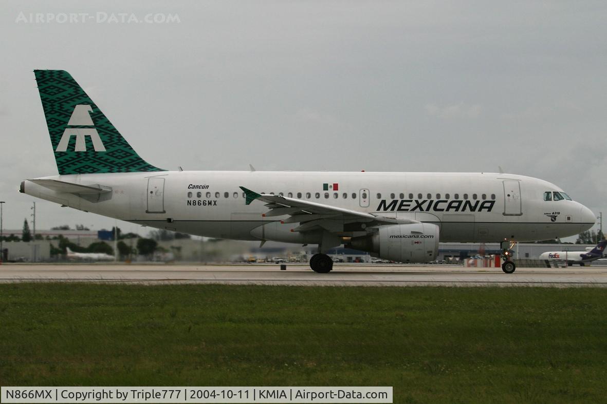 N866MX, 2002 Airbus A319-112 C/N 1866, Mexicana