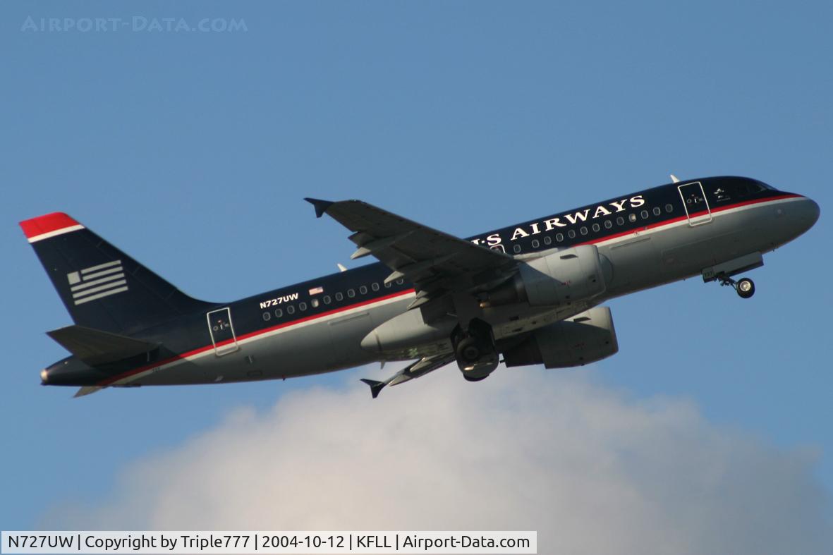 N727UW, 1999 Airbus A319-112 C/N 1147, US Airways