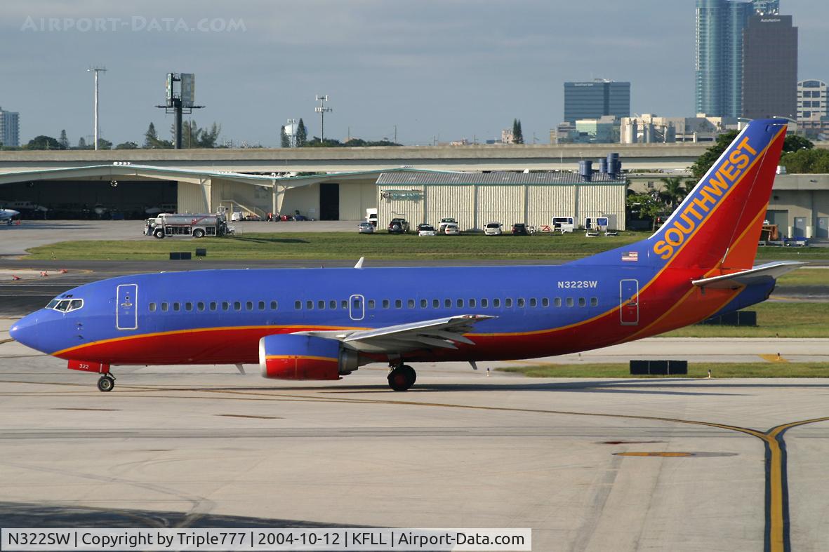 N322SW, 1987 Boeing 737-3H4 C/N 23343, Southwest Airlines