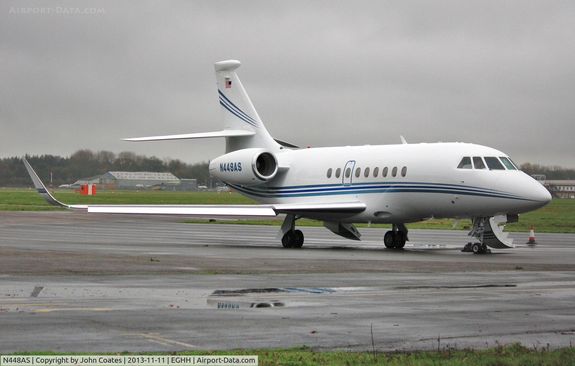 N448AS, 2011 Dassault Falcon 2000EX C/N 233, Preparing to depart