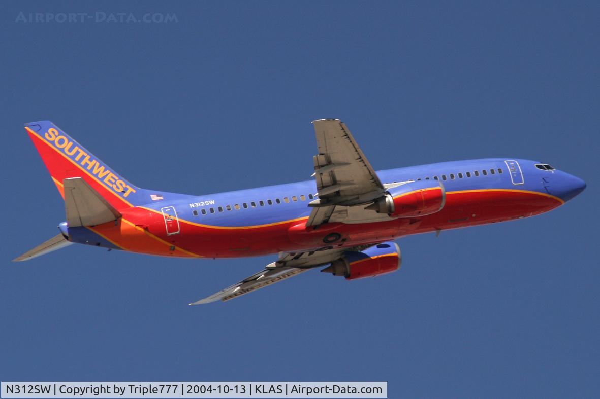 N312SW, 1986 Boeing 737-3H4 C/N 23334, Southwest Airlines