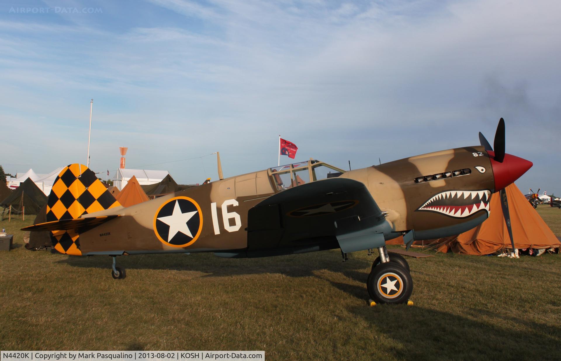 N4420K, Curtiss P-40E Warhawk C/N AK75315134, Curtiss P-40E
