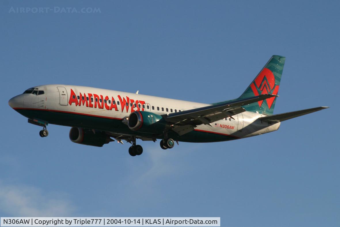 N306AW, 1990 Boeing 737-3G7 C/N 24633, America West