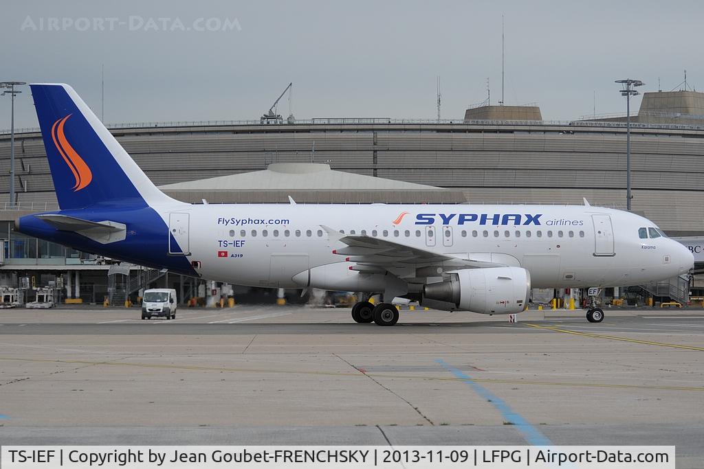 TS-IEF, 2009 Airbus A319-112 C/N 3853, KARAMA at CDG BT1