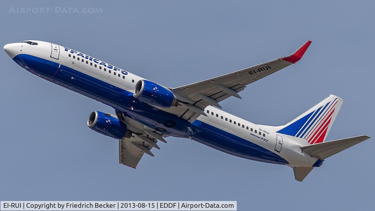EI-RUI, 2000 Boeing 737-85P C/N 28387, departure from Frankfurt