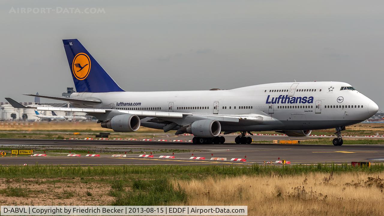 D-ABVL, 1992 Boeing 747-430 C/N 26425, departure from Frankfurt
