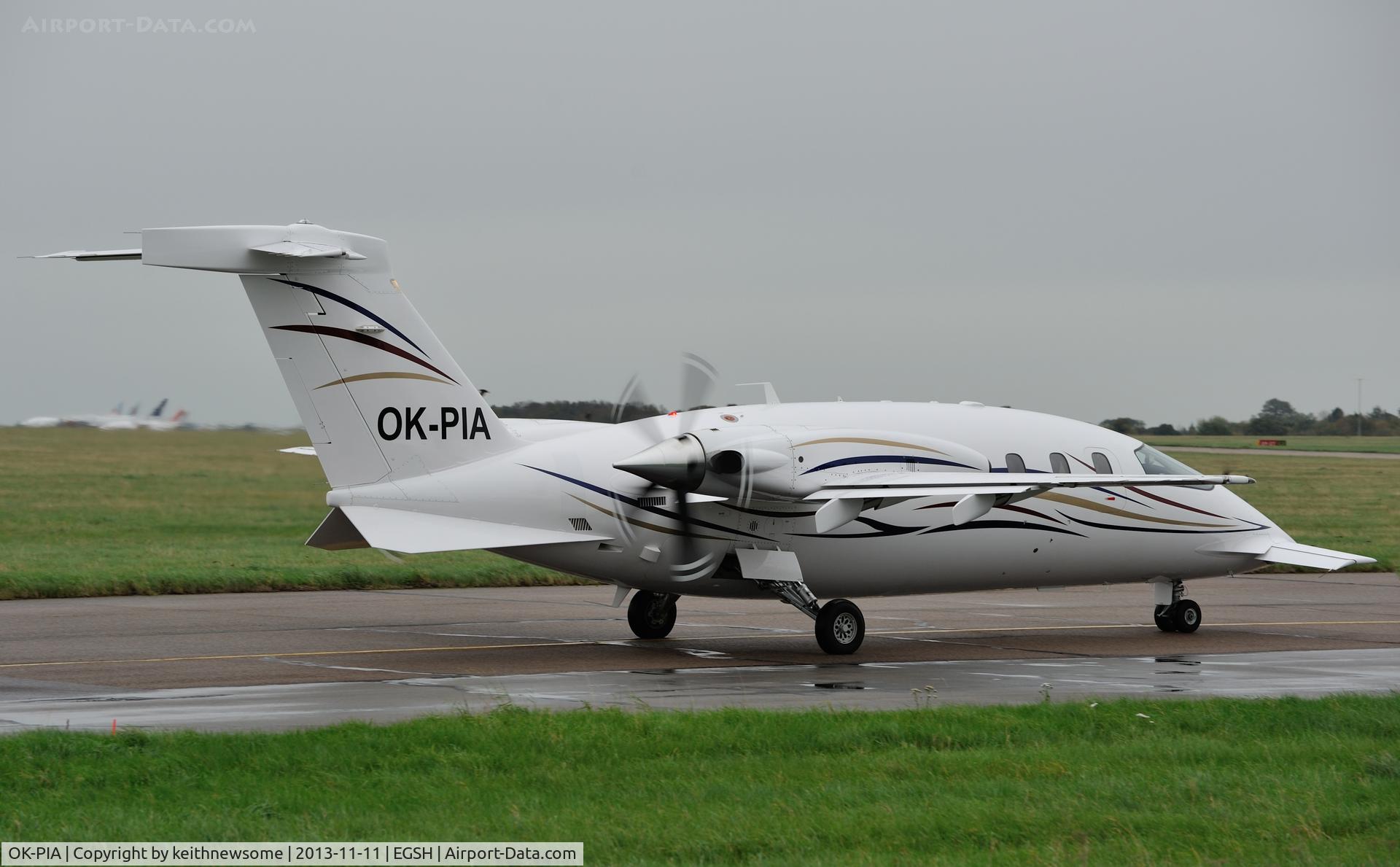 OK-PIA, 2007 Piaggio P-180 Avanti C/N 1133, Leaving in rain !